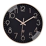 ACCSHINE Horloge Murale Radio Pilotée sans Bruit Silencieux
