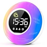 HERMIC Reveil, Réveil Enfant Lumineux avec Veilleuse