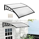 RELAX4LIFE Marquise de Porte Exterieur 120 x 100 CM,