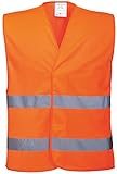 Portwest Gilet Double bande, Couleur: Orange, Taille:
