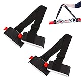 JZK 2 x Noir Sangle Porte-Ski Sangles Réglables pour
