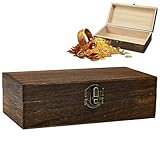 LPAMABA Coffre Bois Vintage 19.9x9.9x6cm, Petite Boîte