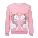 Aiihoo Sweat Shirt Licorne Fille T-Shirt à Manche Longue