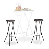 Relaxdays Tabouret pliant de jardin BASTIAN lot de