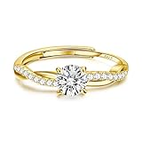 ADRAMATA Bagues Femme Argent 925 | Bague Réglable Zircon