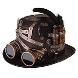 GRACEART Chapeau Steampunk Vintage Engrenages et Rivets