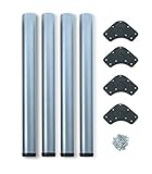 Emuca - Pieds de Table réglables Ø60x830mm, Set de