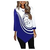 SANFASHION Shirt Femme Imprime Mode, Shirt Chemisier