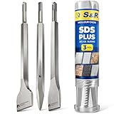 S&R Set 3 Burins SDS-Plus x Carrelage et Béton. Burin