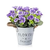 HOTLIKE Plantes Artificielles en Pot, Fleurs Artificielles