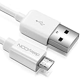 deleyCON 3,0m Micro USB Câble de Charge & Données Compatible