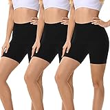FALARY 3 Paires Femmes sous Jupe Shorts Pantalon Noir
