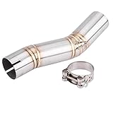 Qiilu Tuyau d'échappement tuyau moto système d'échappement