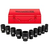 Meiwaltee 1" Jeu de douilles à choc | 90MM de profondeur