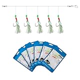 Luroad Lot de 6 Bas de Ligne à Plumes de Maquereau,