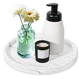 Qaestuan Plateau de Salle de Bain Plateau Marbre, Plastique