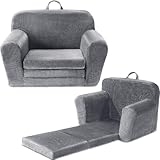 Eufurnibi Canapé Enfant Convertible en Mousse - Fauteuil