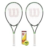 Wilson Tour Slam Lot de 2 raquettes de tennis et 3