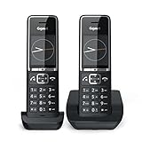 Gigaset Téléphone sans Fil Comfort 550 Duo Black, noir