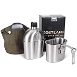 Goetland Gourde Militaire Americaine Inox 1l avec 0,5l