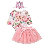 FYMNSI Bébé Filles 1er Anniversaire Tutu Set Floral