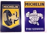 OPO 10 - Lot de 2 plaques en métal Michelin, Pneu et