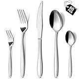 Hunnycook couverts de table 12 personnes, acier inoxydable