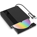 BNEHHOV Lecteur CD DVD Externe avec USB 3.0 Type-C
