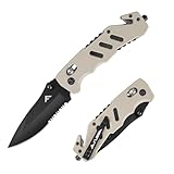 FLISSA Couteau Pliant de Poche en Acier Inoxydable,