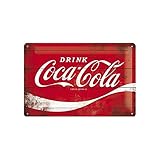 Nostalgic-Art Plaque Vintage Coca-Cola – Logo Red Wave