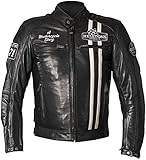 Helstons Indy Veste en cuir de moto (Dark Blue/White,XL)