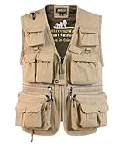 SUSHIMIAN Gilet de Pêche pour Homme Multi-Poches Gilet