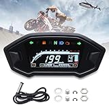 Geloo 12000 tr/min Tachymètre Universel Moto LCD Numérique