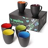 MIAMIO - 6 x 350 ml Tasse à café en grès / Ensemble