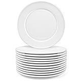 Foraineam Lot de 12 assiettes à salade rondes en porcelaine