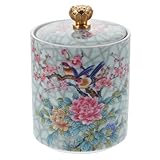 UPKOCH Boîte à thé en céramique, 245 ml, design émail,