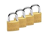 Vachette Lot de 4 Cadenas à clé Atlas en Laiton 15