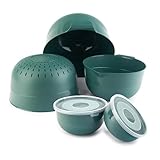 KADAX Lot de 5 bols avec couvercle, bols à salade,
