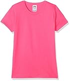 Fruit of the Loom Valueweight - T-Shirt Fille, Rose