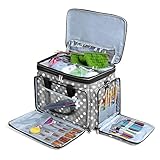 Luxja Sac pour Rangement Laines, Sac a Tricot, Sac