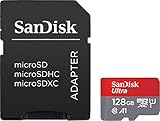 SanDisk Ultra 128 Go microSDXC Carte Mémoire + Adaptateur