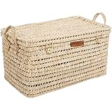 Bohome Living - Coffre de Rangement en Osier Tressé,