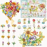 YeahBoom 2025 Calendrier de l'Avent,897 PCS,24 Fleurs