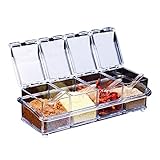 Assaisonnement Box Set 4 pièces Bouteilles Transparentes