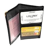 LOLUNA® Etui carte grise cuir, permis conduire voiture,