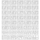 40 Pièces Pochoirs de Lettres Alphabet 128 Motifs,