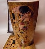 Vase Motif Gustav Klimt Le Baiser Porcelaine