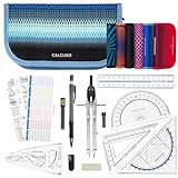 CALCUSO Set de géométrie PRO en trousse bleue avec
