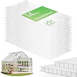 VOUNOT® Lot de 14 Plaques Polycarbonate Alvéolaire