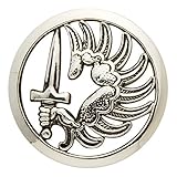 INSIGNE DE BERET PARA METRO BRILLANT EN METAL ARGENTE